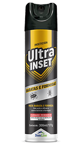 INSETICIDA ULTRA INSET MATA BARATAS E FORMIGAS DOMLINE 300ML PT (7898436145197)