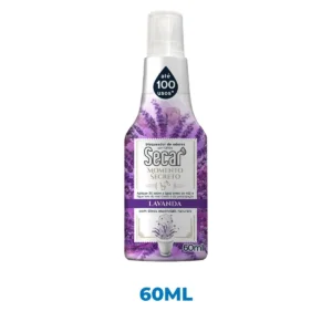 BLOQUEADOR DE ODORES SANITÁRIOS LAVANDA 60ML  SECAR (7896013 404286)