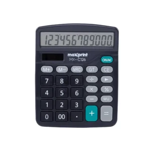 CALCULADORA 12 DIG. DE MESA PRETA MX-C126 MAXPRINT